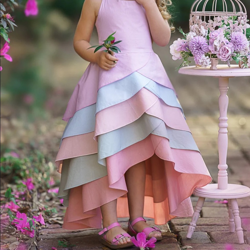 Pretty Petal Pastel Tiered Dress